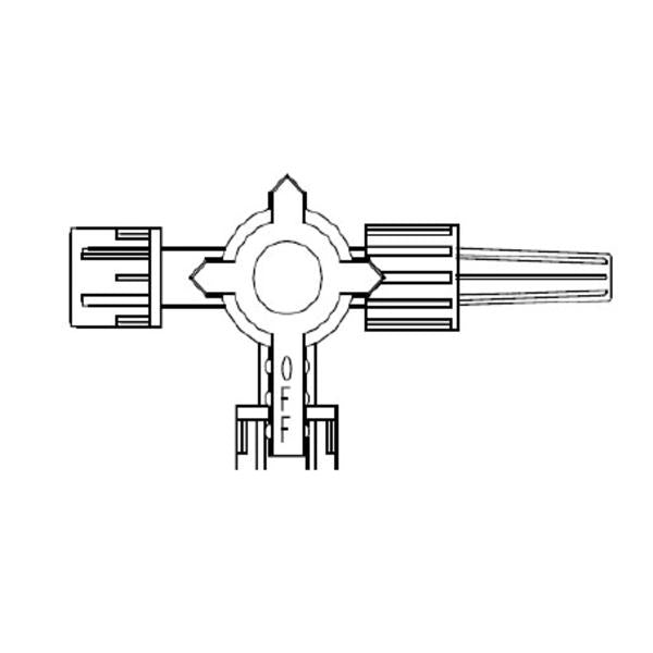 Stopcock 4-Way Rotating Male Luer 50/Ca